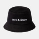 Mũ Bucket Hat thêu Care & Share Typo