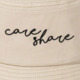 Mũ Bucket Hat thêu Care & Share Handwriting - màu be